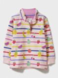 Crew Clothing Kids' Cotton Blend Fruit Print Top, Pink/Multi