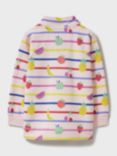 Crew Clothing Kids' Cotton Blend Fruit Print Top, Pink/Multi