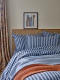 Piglet in Bed Amberley Stripe Linen Blend Bedding, Dusty Blue