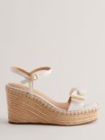 Ted Baker Geiia Espadrille Wedge Bow Detail Sandals, White
