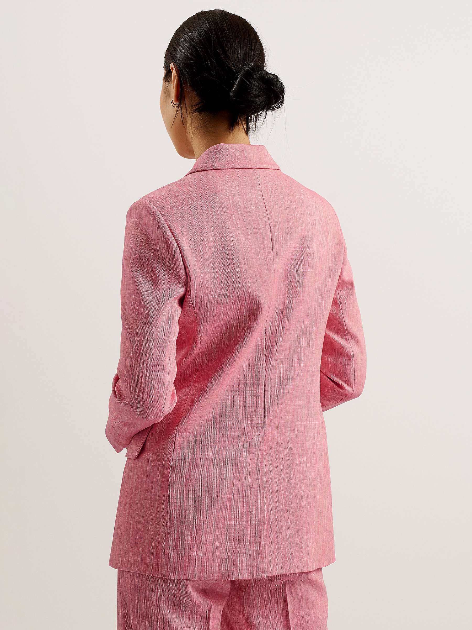 Buy Ted Baker Hiroko Double Breasted Blazer, Pink Online at johnlewis.com