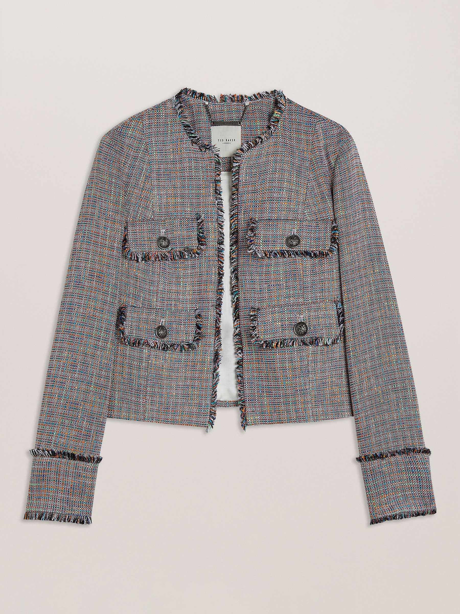 Buy Ted Baker Mayumi Cropped Boucle Jacket, Multi Online at johnlewis.com