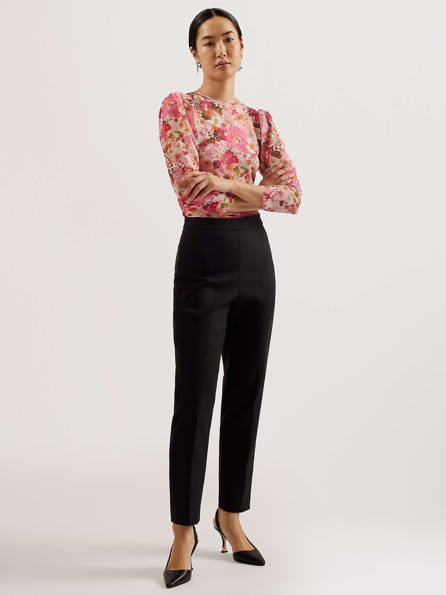 Buy Ted Baker Manbut Tailored Trousers, Black Online at johnlewis.com