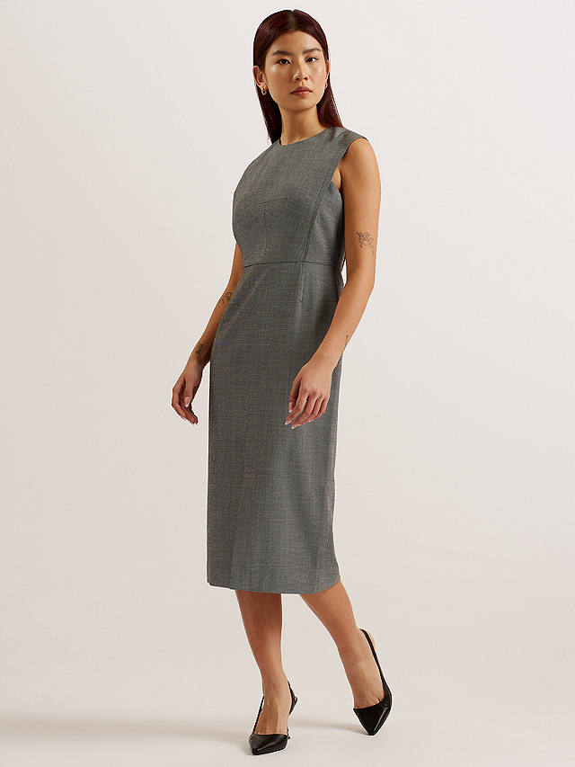 Ted Baker Yutakad Tailored Midi Dress, Grey