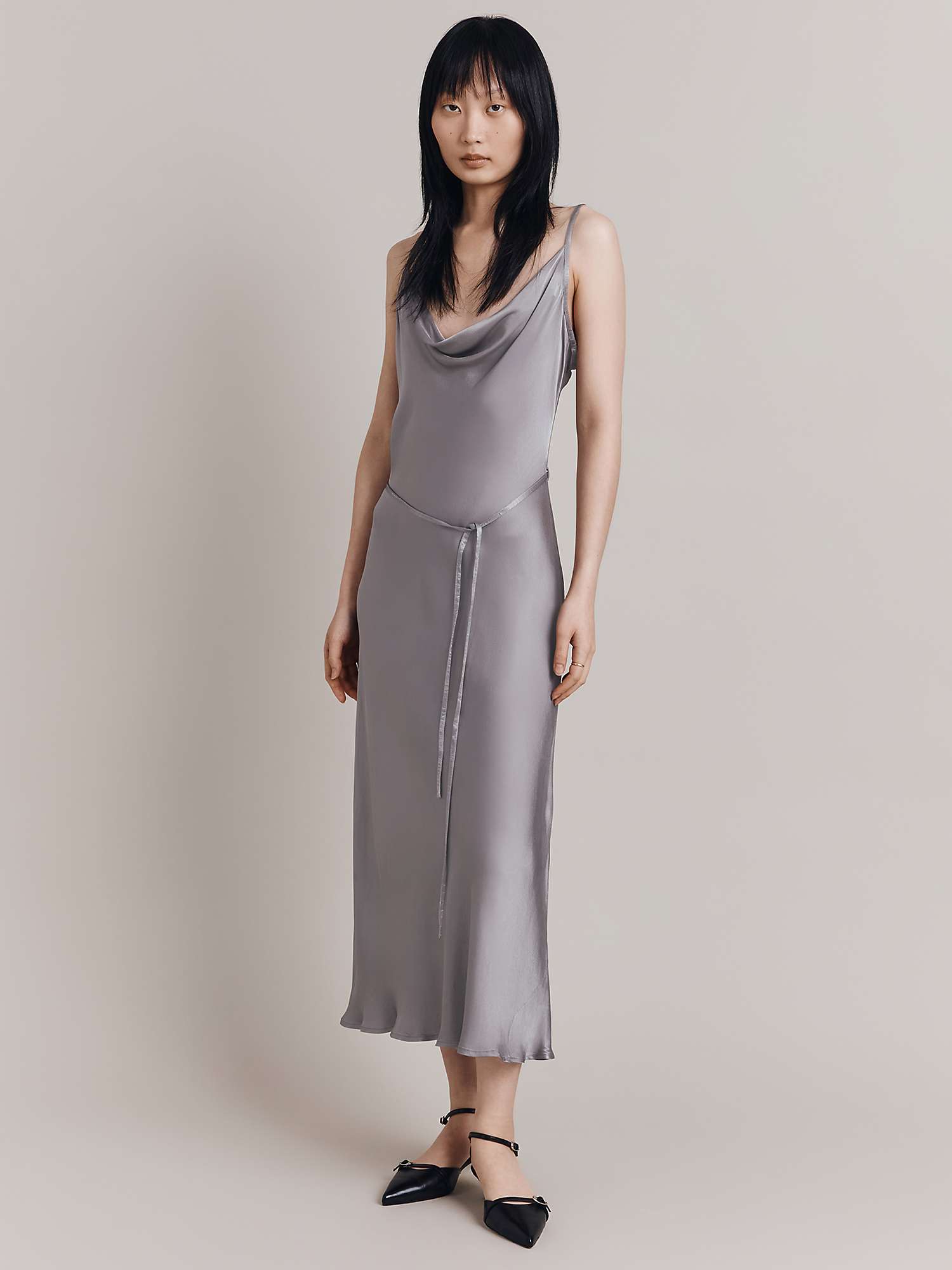 Buy Ghost Alice Bias Cut Satin Midi Slip Dress Online at johnlewis.com