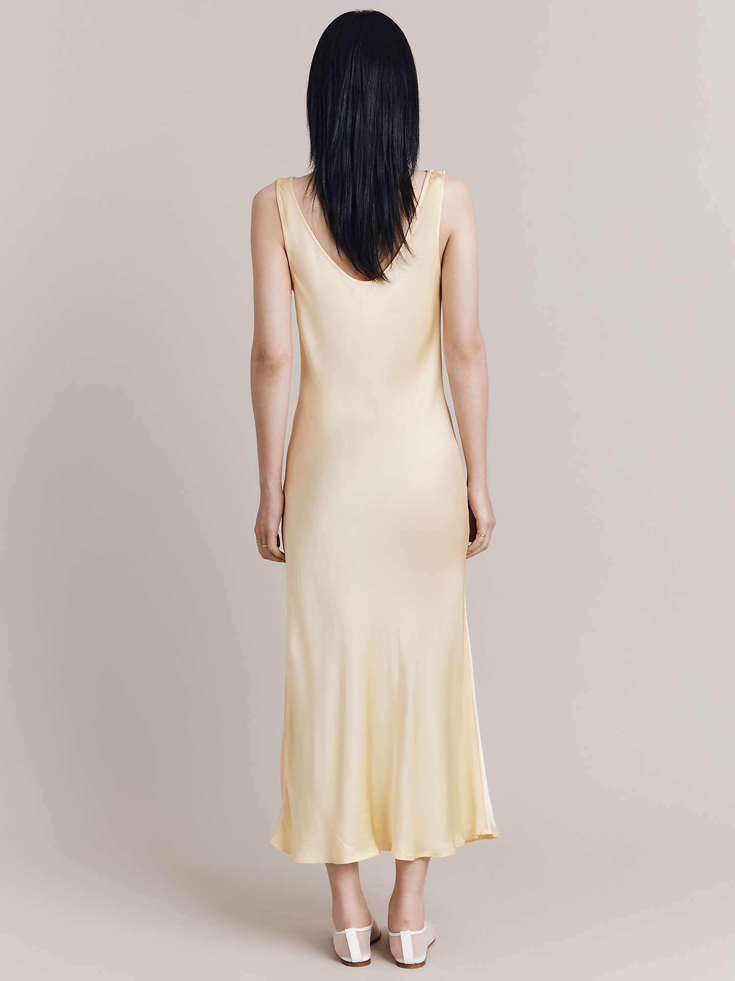 Buy Ghost Olive Slip Midi Dress, Lemon Online at johnlewis.com