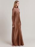 Ghost Rayna High Neck Low Back Maxi Dress, Amber