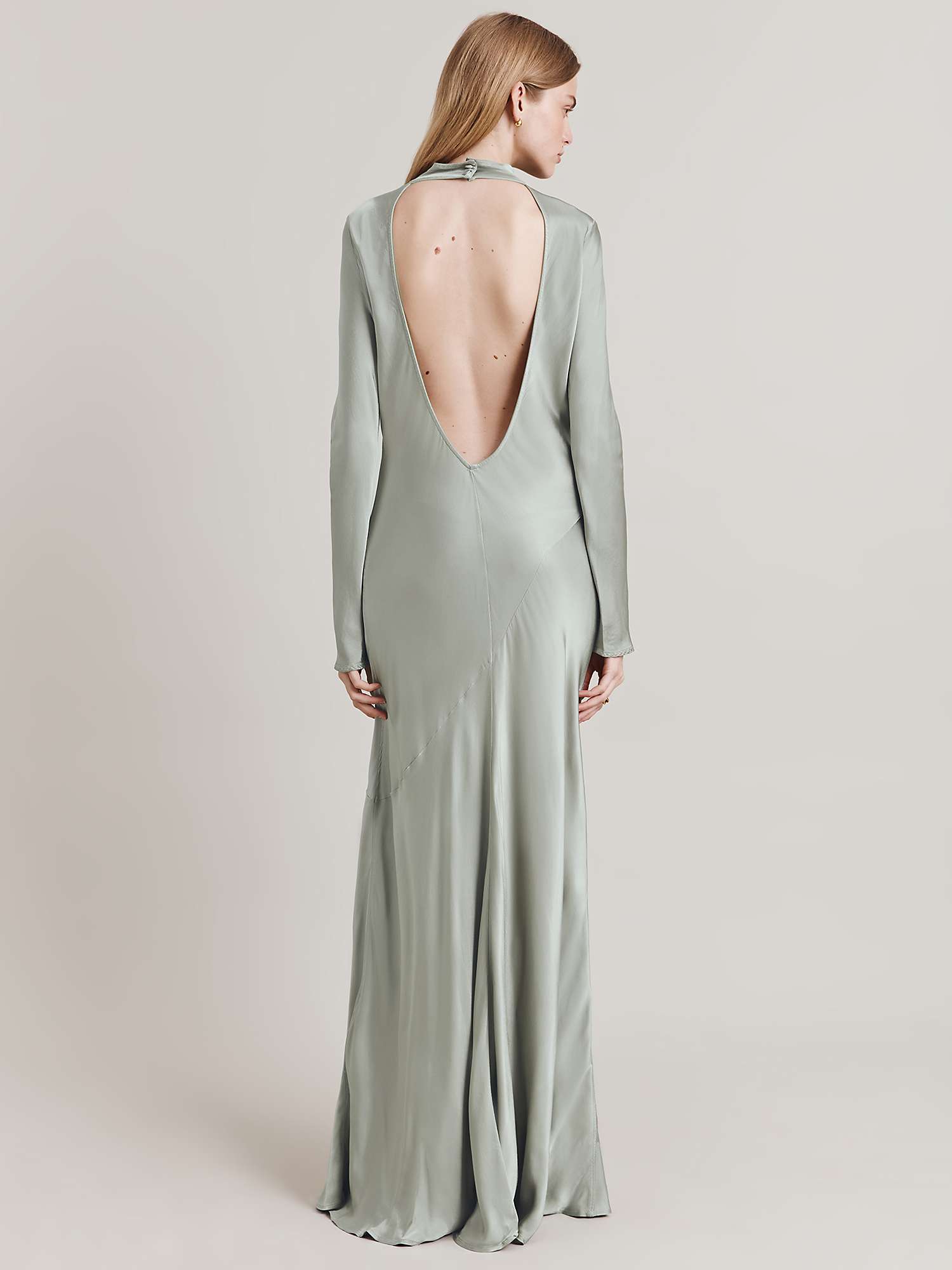 Buy Ghost Rayna High Neck Low Back Maxi Dress Online at johnlewis.com