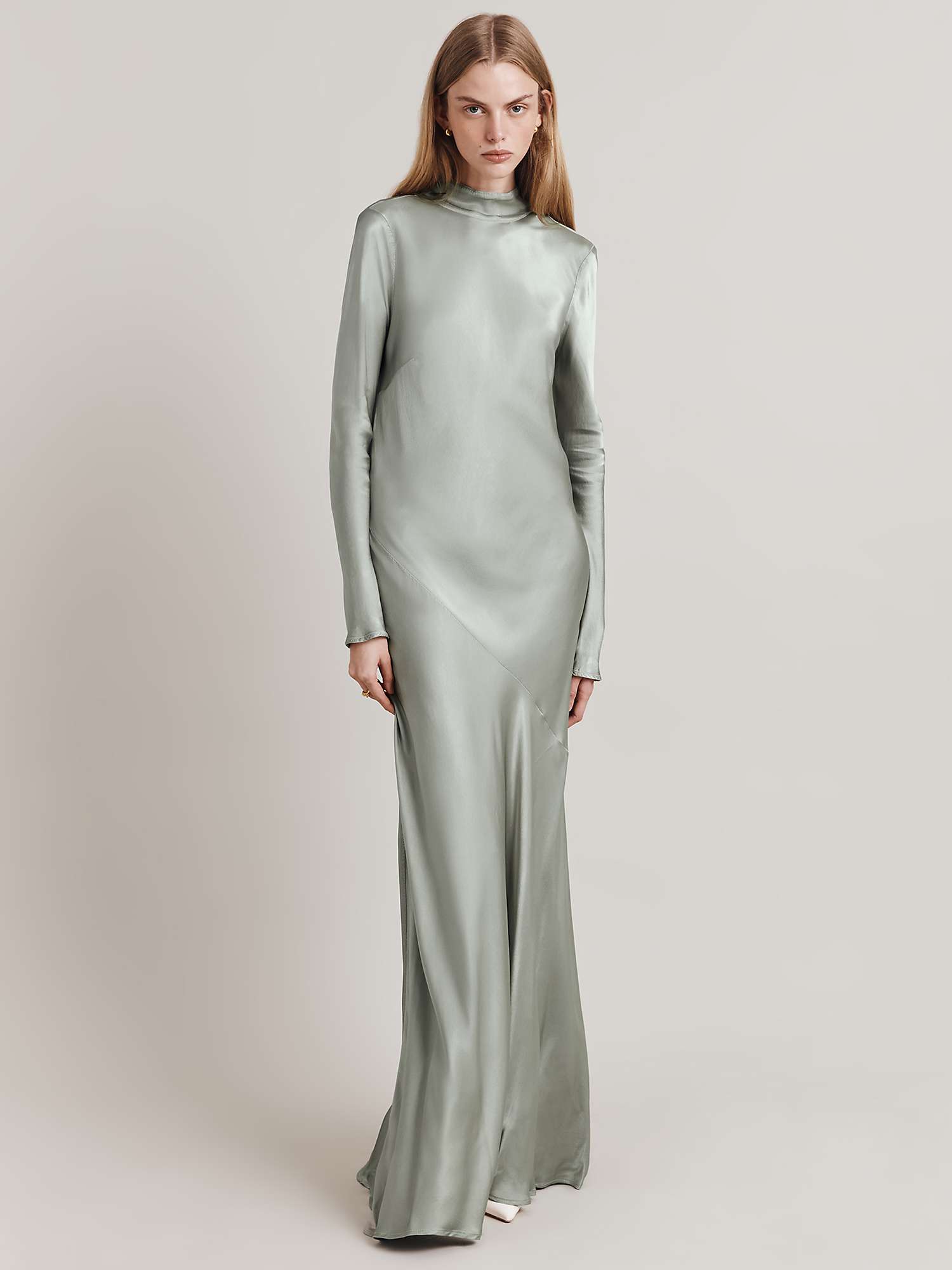 Buy Ghost Rayna High Neck Low Back Maxi Dress Online at johnlewis.com