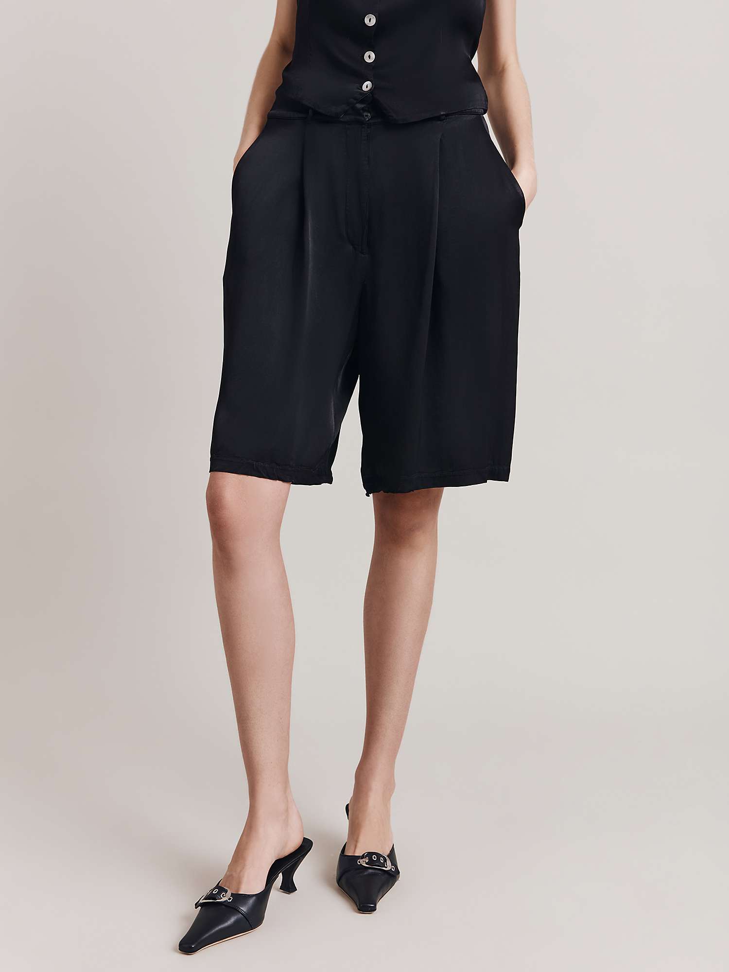 Buy Ghost Bella Tailored Satin Shorts Online at johnlewis.com
