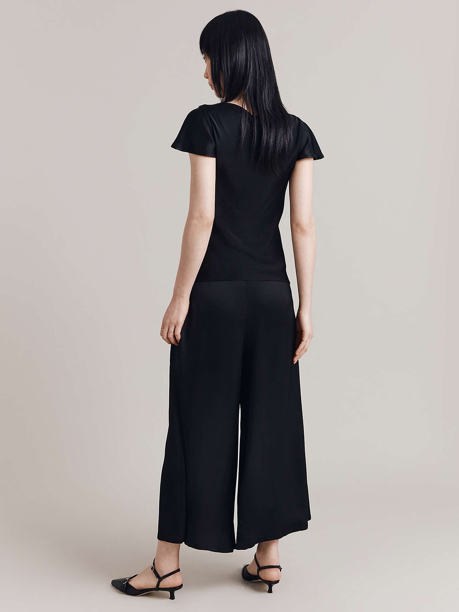 Buy Ghost Blair Cropped Satin Culottes Online at johnlewis.com