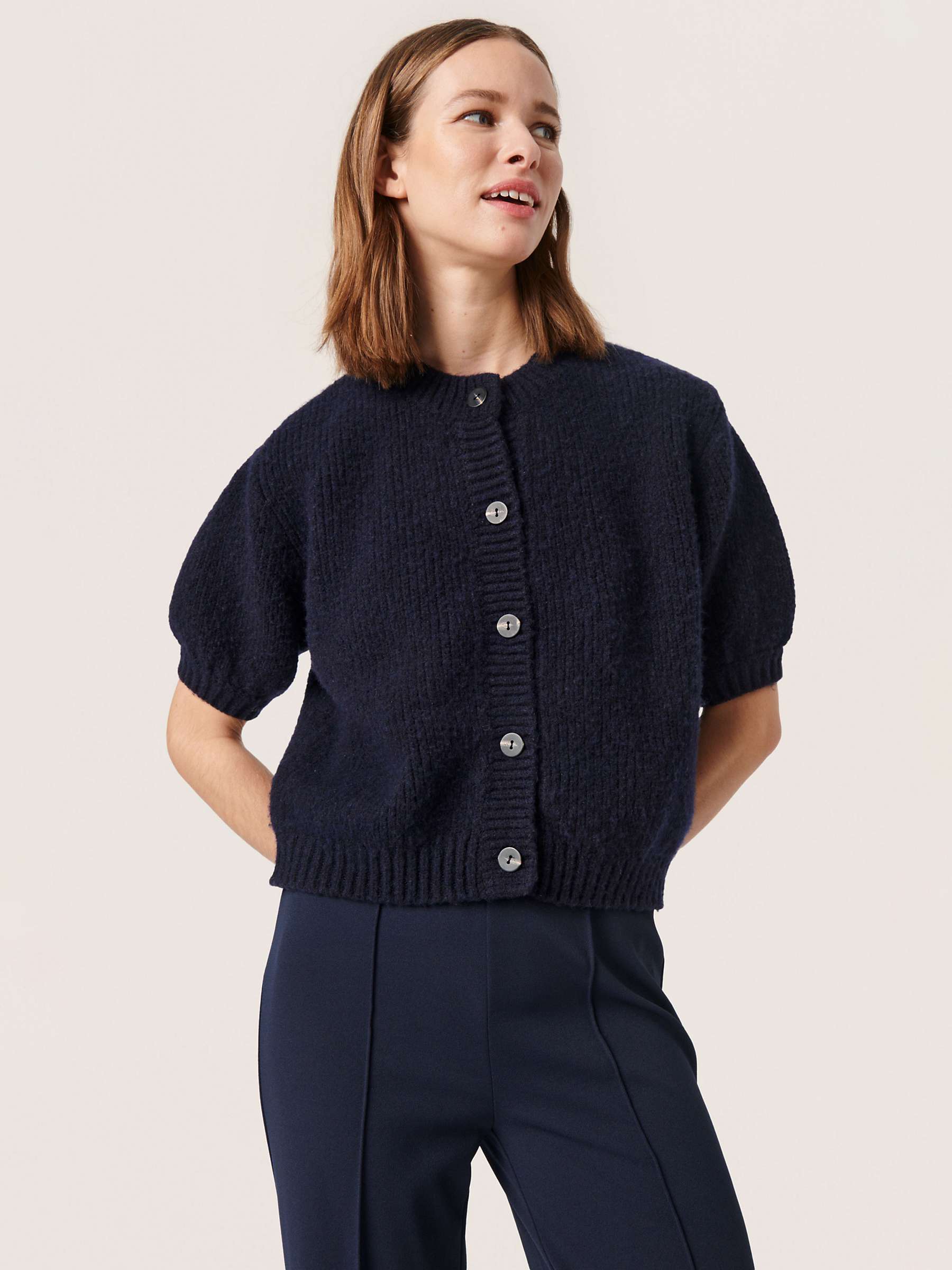 Buy Soaked In Luxury Paradis Half Sleeve Button Cardigan, Night Sky Online at johnlewis.com