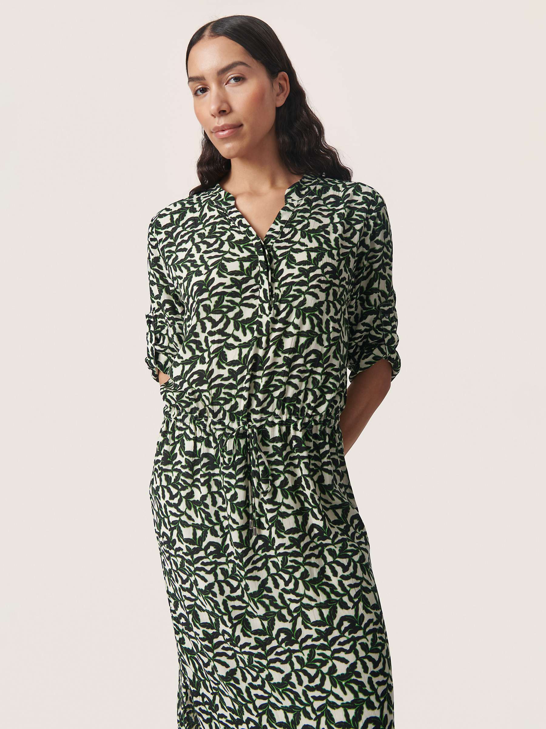Buy Soaked In Luxury Zaya Viscose Knee Length Dress, Medium Green Online at johnlewis.com