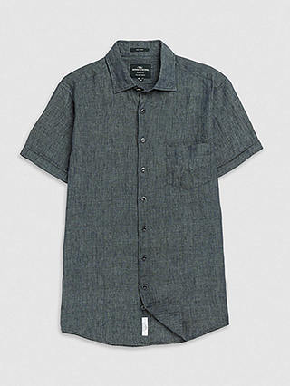 Rodd & Gunn Palm Beach Linen Slim Fit Short Sleeve Shirt, Ash