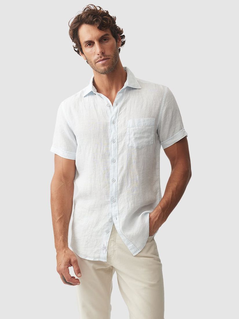 Rodd & Gunn Palm Beach Linen Shirt, Iceberg, XS
