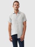 Rodd & Gunn Palm Beach Linen Slim Fit Short Sleeve Shirt, Vapour