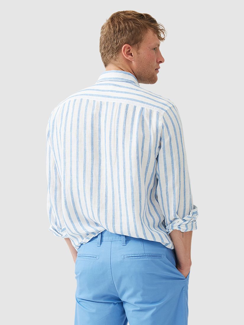Buy Rodd & Gunn Napier South Linen Regular Fit Long Sleeve Shirt, River Online at johnlewis.com