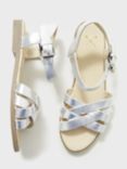 Crew Clothing Crossover Multi Strap Sandal, Silver
