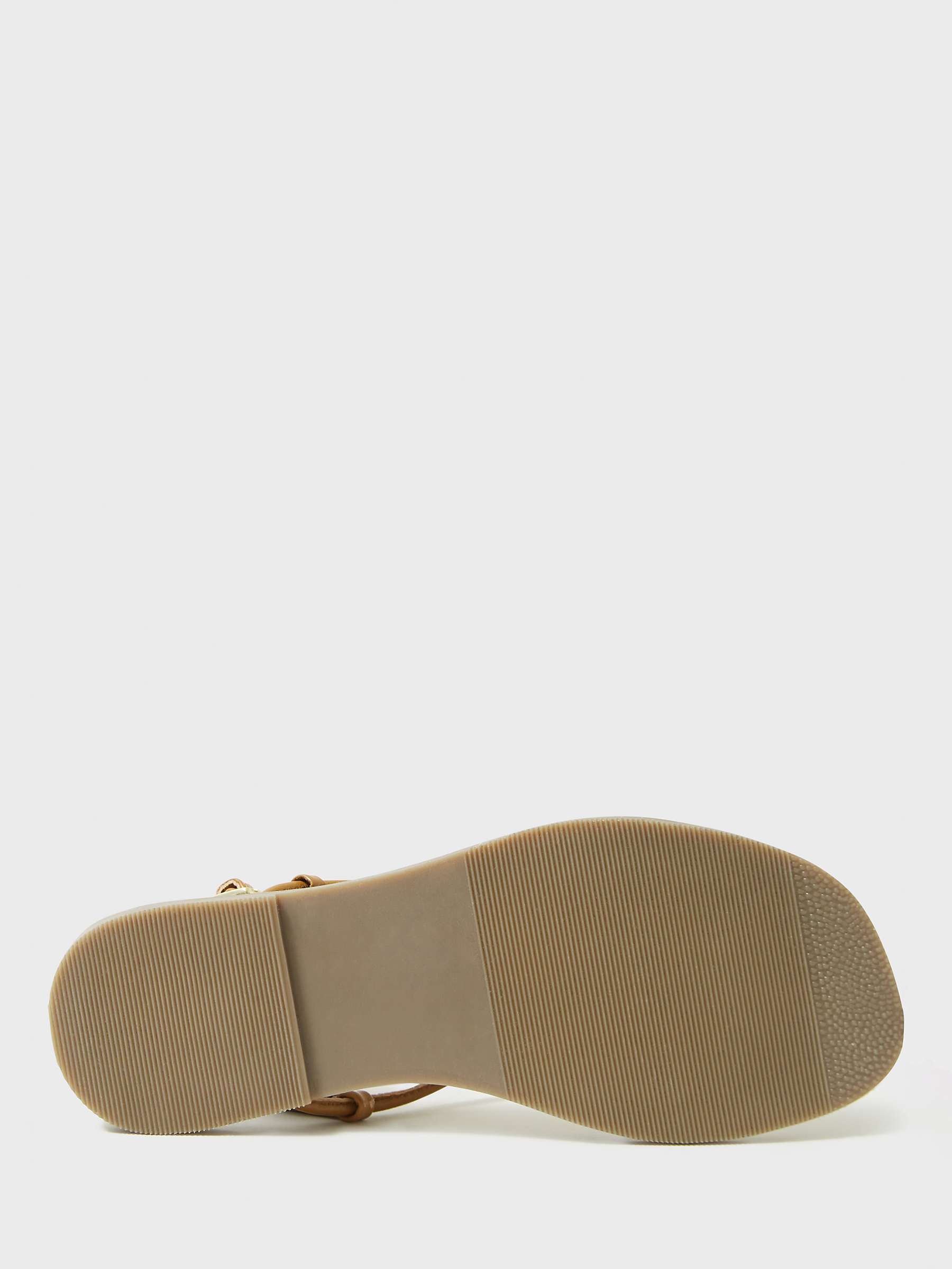 Buy Crew Clothing Knot Leather Sandals, Tan Online at johnlewis.com