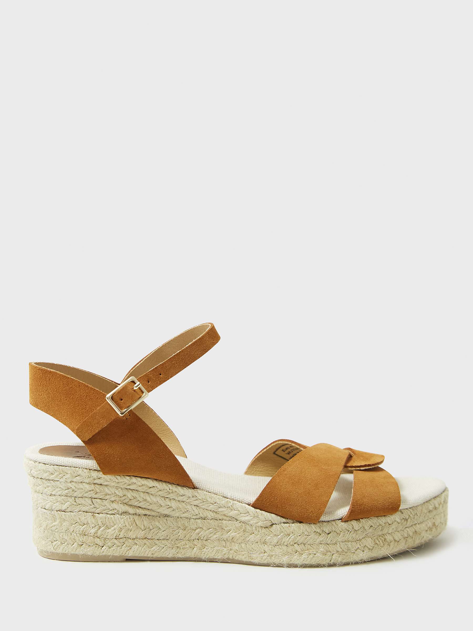 Buy Crew Clothing Suede Sandals, Tan Online at johnlewis.com