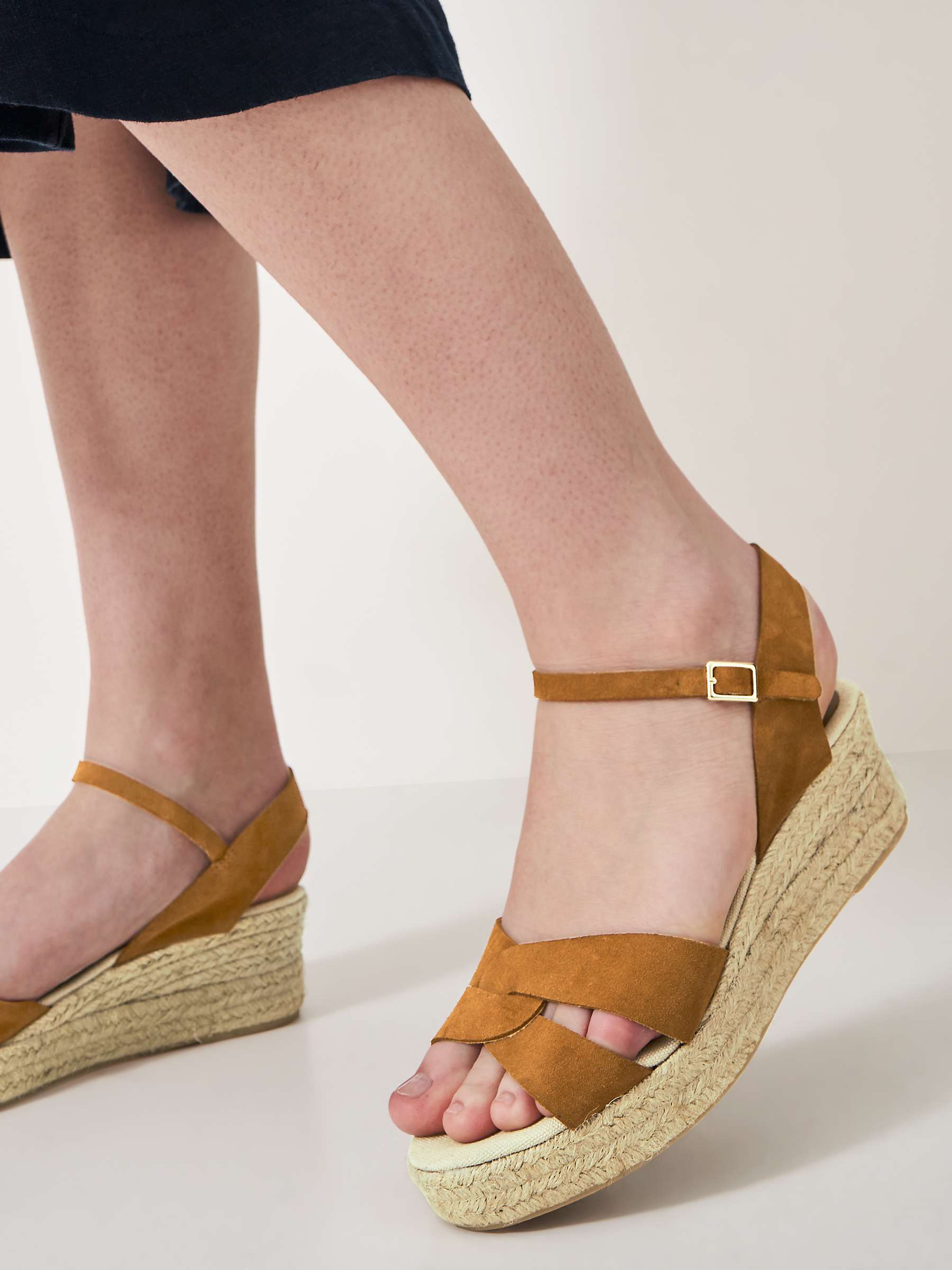 Buy Crew Clothing Suede Sandals, Tan Online at johnlewis.com