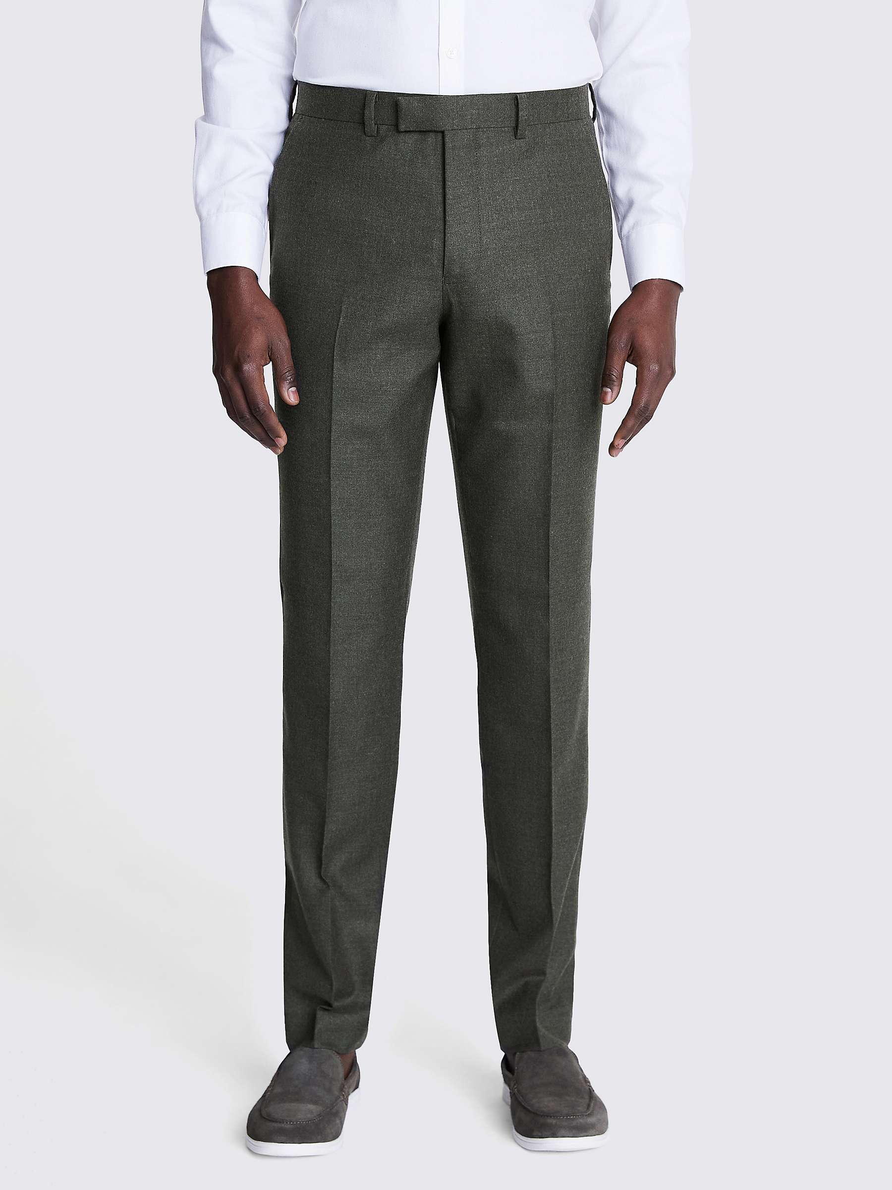 Buy Moss Tailored Fit Performance Trousers, Green Online at johnlewis.com