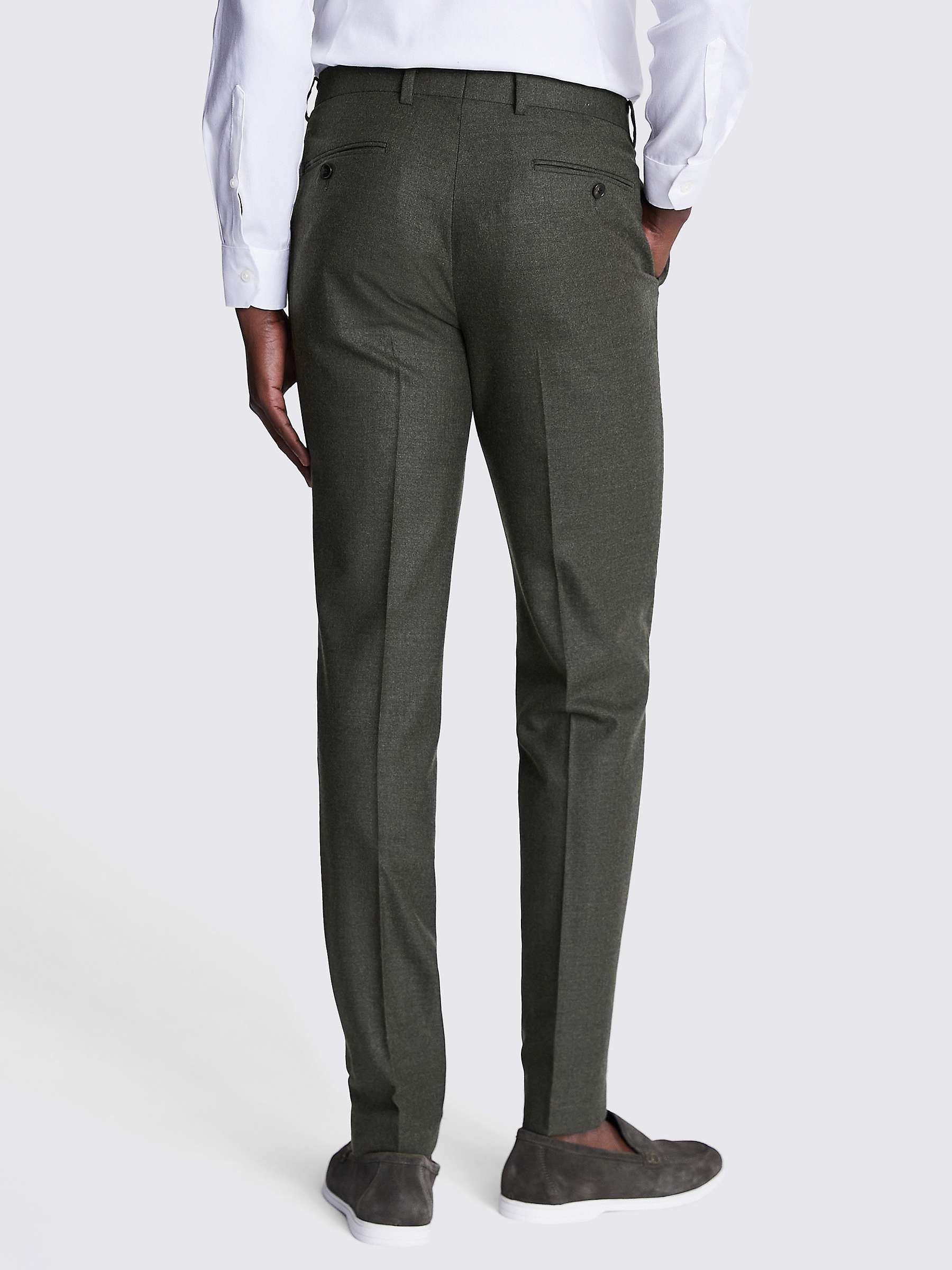 Buy Moss Tailored Fit Performance Trousers, Green Online at johnlewis.com
