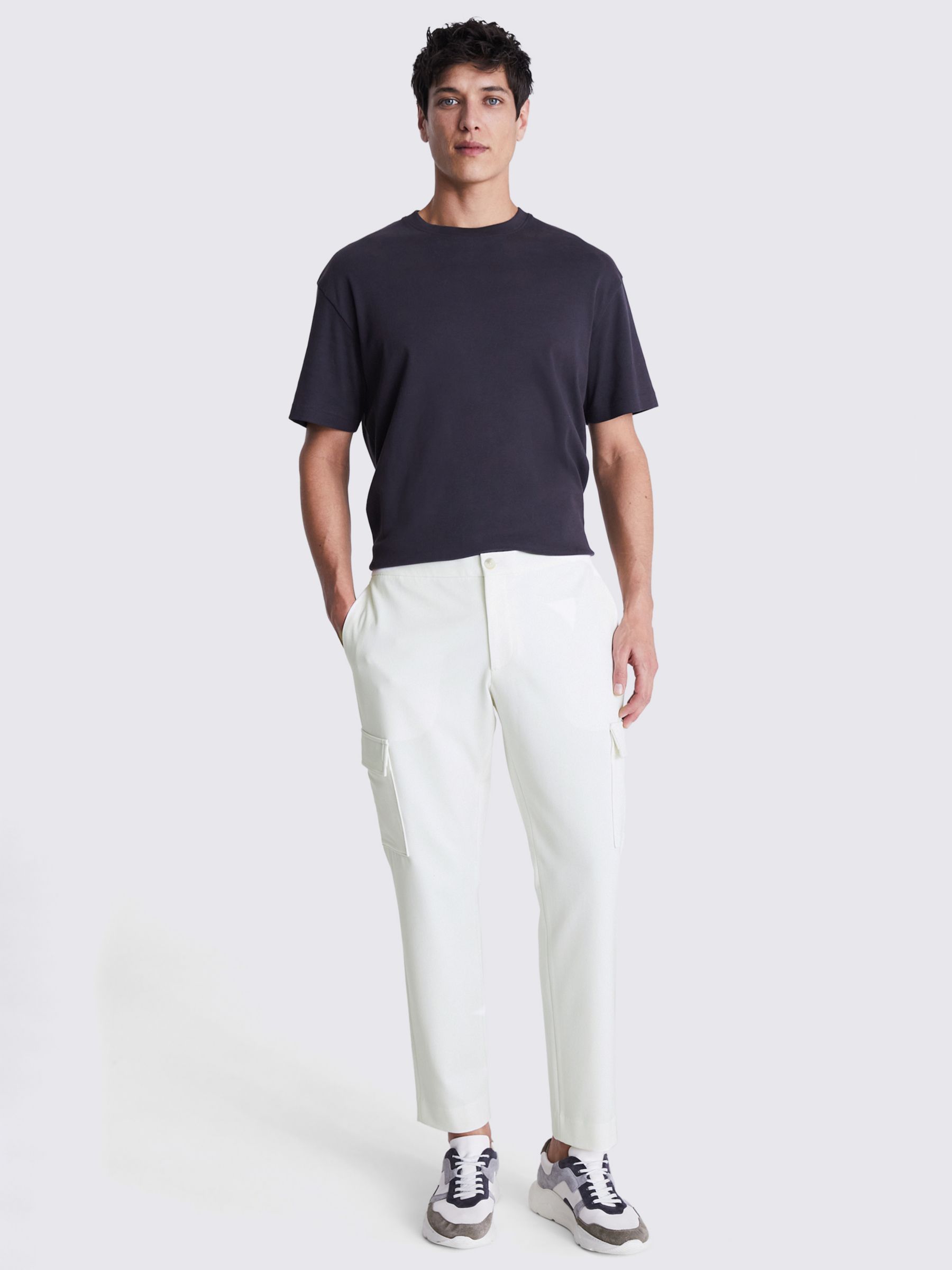 Buy Moss Cargo Trousers, White Online at johnlewis.com