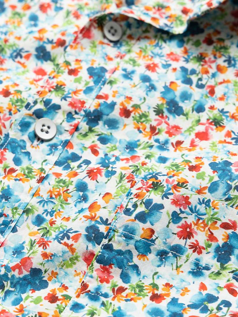 Buy Rodd & Gunn The Forks Poplin Cotton Regular Fit Short Sleeve Shirt, Multi Online at johnlewis.com
