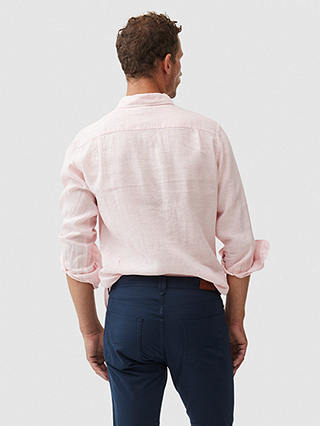 Rodd & Gunn Coromandel Linen Slim Fit Long Sleeve Shirt, Rosewater