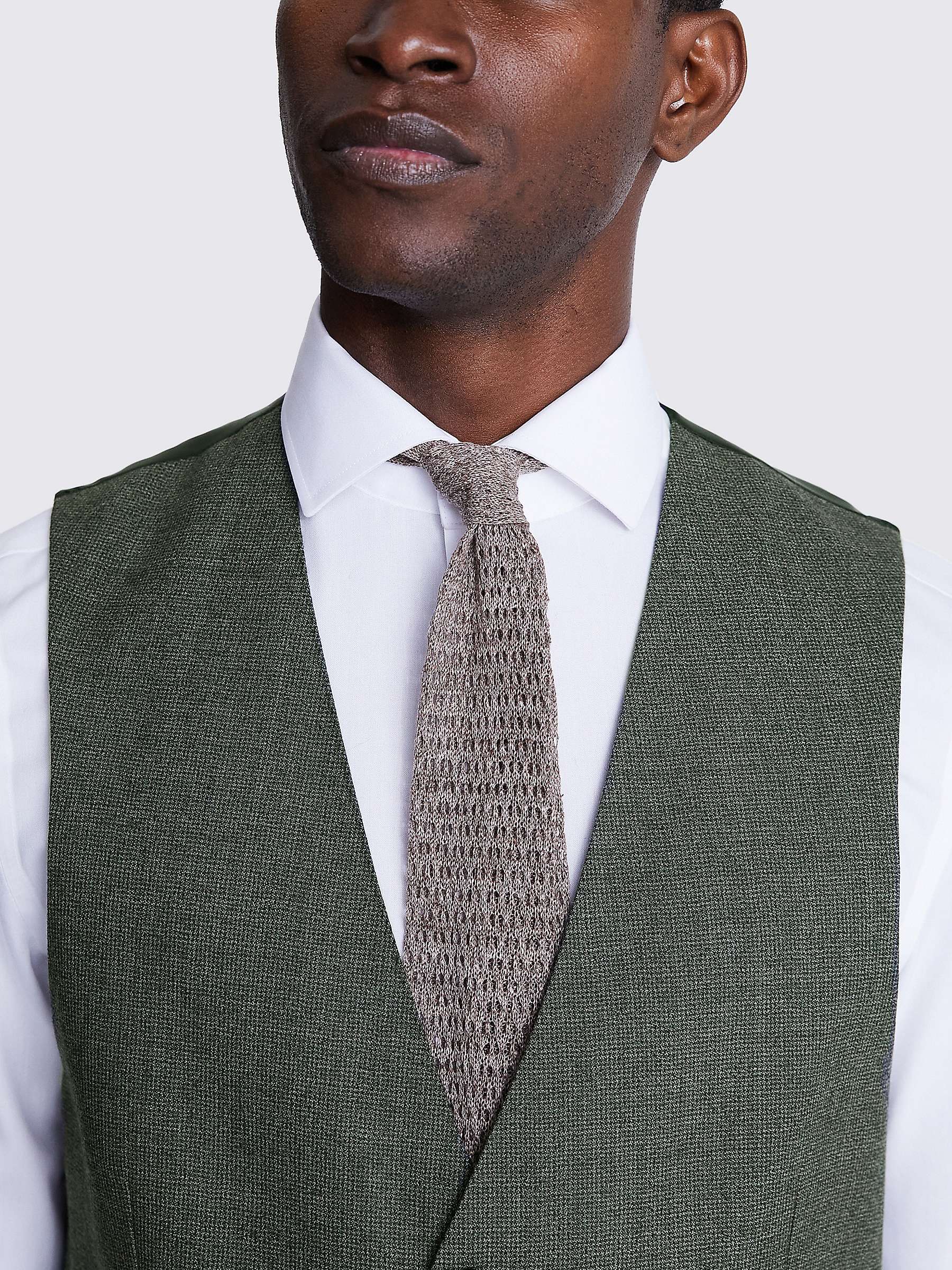 Buy Moss Dogtooth Check Wool Regular Fit Suit Waistcoat, Green Online at johnlewis.com