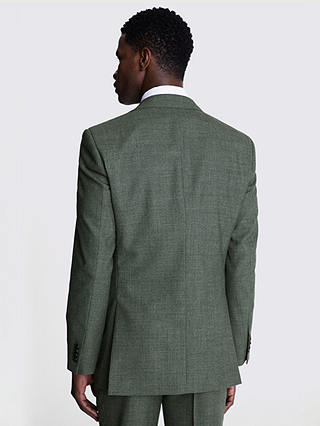 Moss Dogtooth Check Wool Regular Fit Suit Jacket, Green