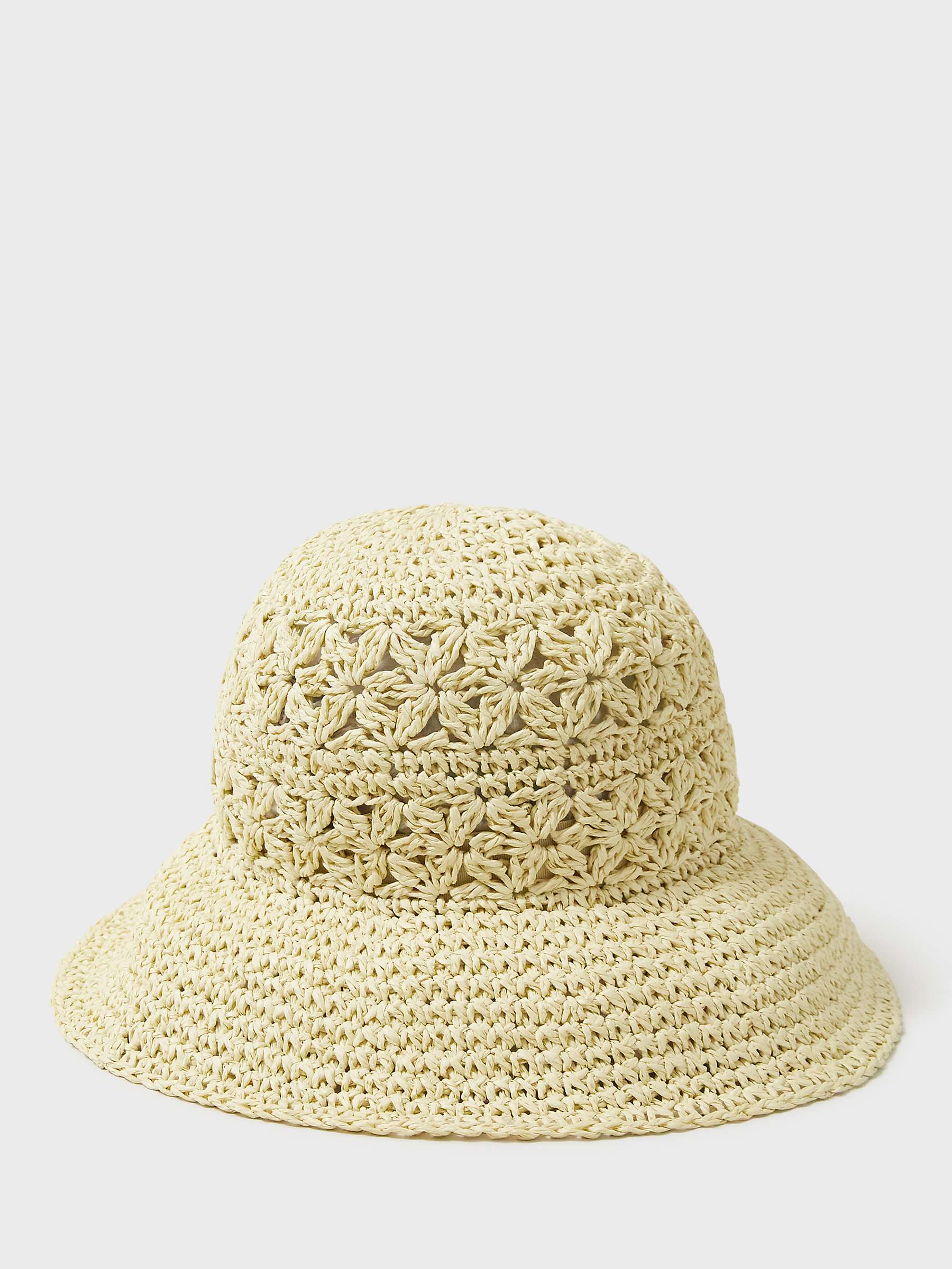 Buy Crew Clothing Crochet Bucket Hat, Natural Online at johnlewis.com
