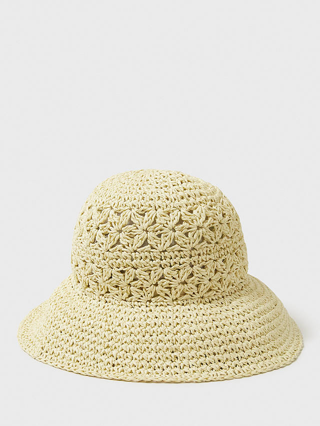 Crew Clothing Crochet Bucket Hat, Natural