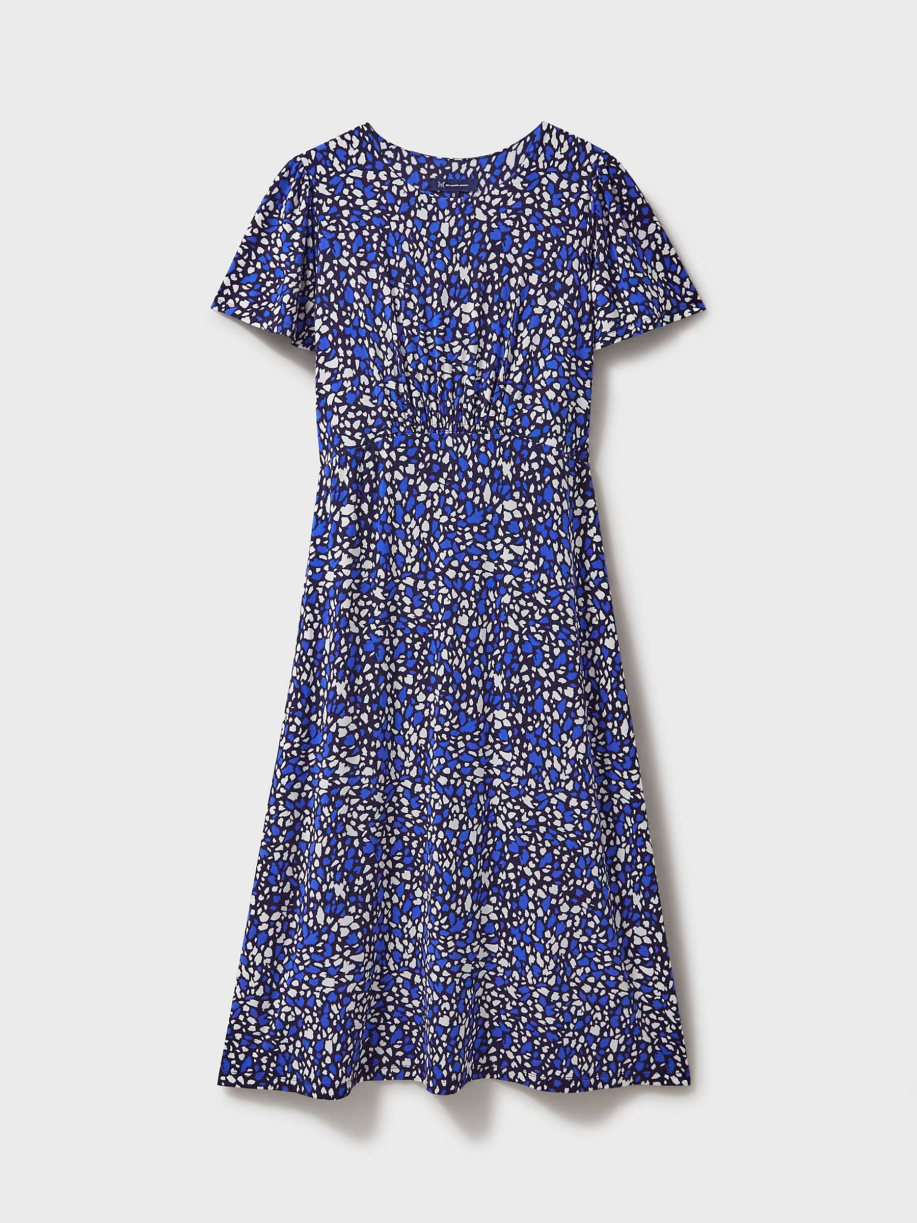 Buy Crew Clothing Jenna Petal Print Jersey Midi Dress, Dark Blue Online at johnlewis.com