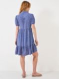Crew Clothing Carlie Tiered Shirt Mini Dress, Blue/Multi