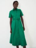 Crew Clothing Bethany Midi Shirt Dress, Emerald Green