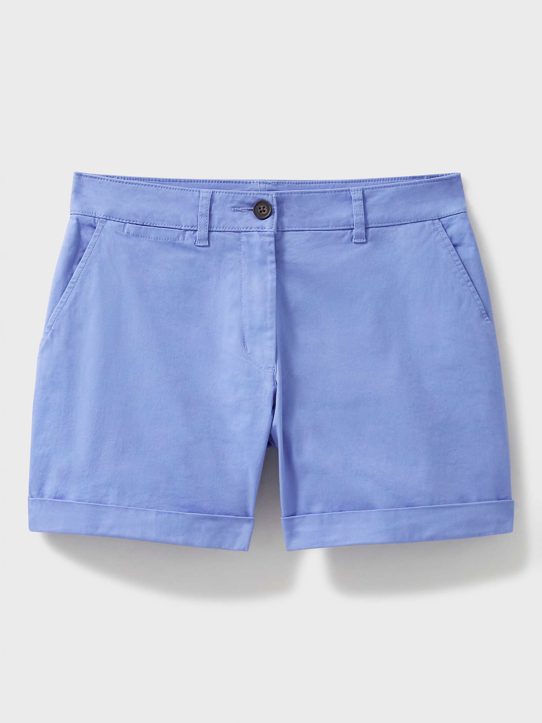 Buy Crew Clothing Turn Up Chino Shorts, Cornflower Blue Online at johnlewis.com