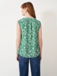 Crew Clothing Olivia Floral Print Blouse, Light Green