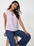 Crew Clothing Embroidered Top, Lilac