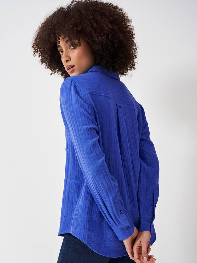Crew Clothing Relaxed Harlie Shirt, Bright Blue