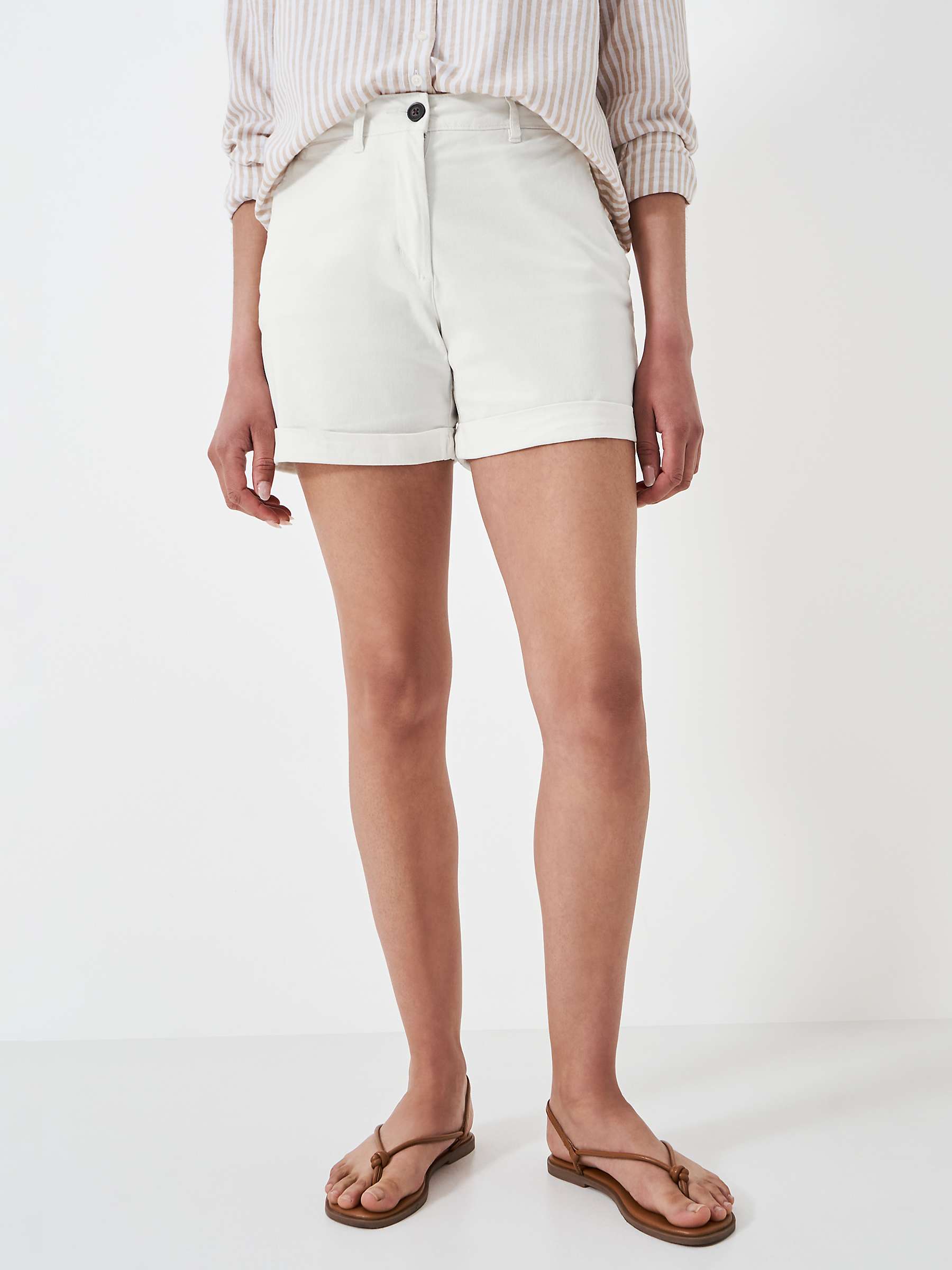 Buy Crew Clothing Chino Shorts, White Online at johnlewis.com