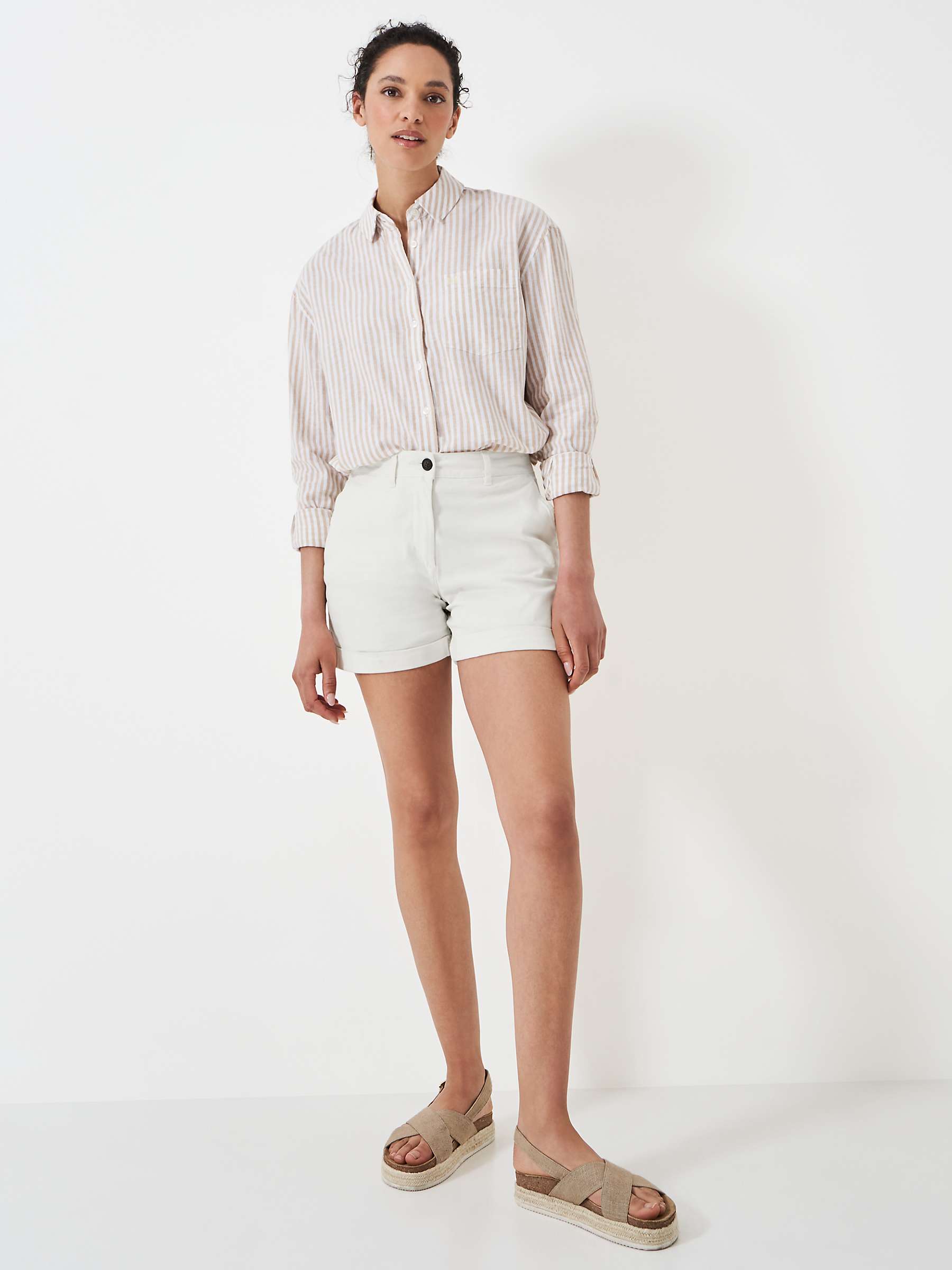Buy Crew Clothing Chino Shorts, White Online at johnlewis.com