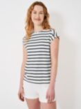 Crew Clothing Ruby Stripe T-Shirt, White/Navy
