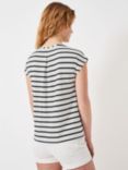 Crew Clothing Ruby Stripe T-Shirt, White/Navy