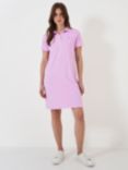 Crew Clothing Towelling Polo Dress, Lilac