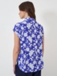 Crew Clothing Floral Short Sleeve Shirt, Blue/Multi