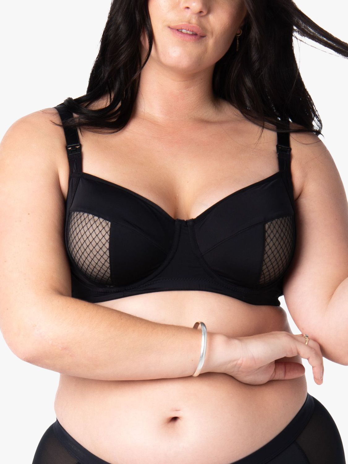 Hotmilk Enlighten Flexiwire Nusing Bra, Black, 30FF