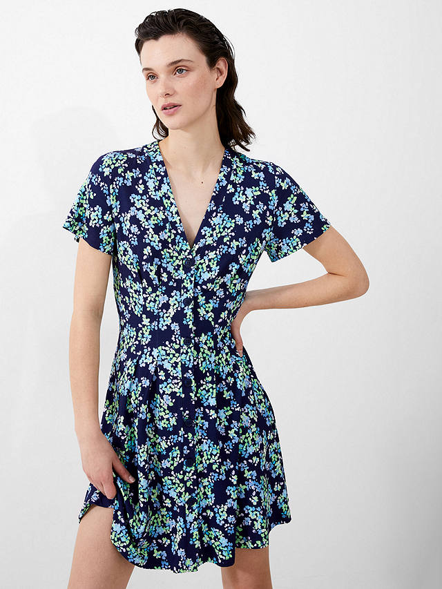 French Connection Benedetta Meadow Dress, Midnight Blue