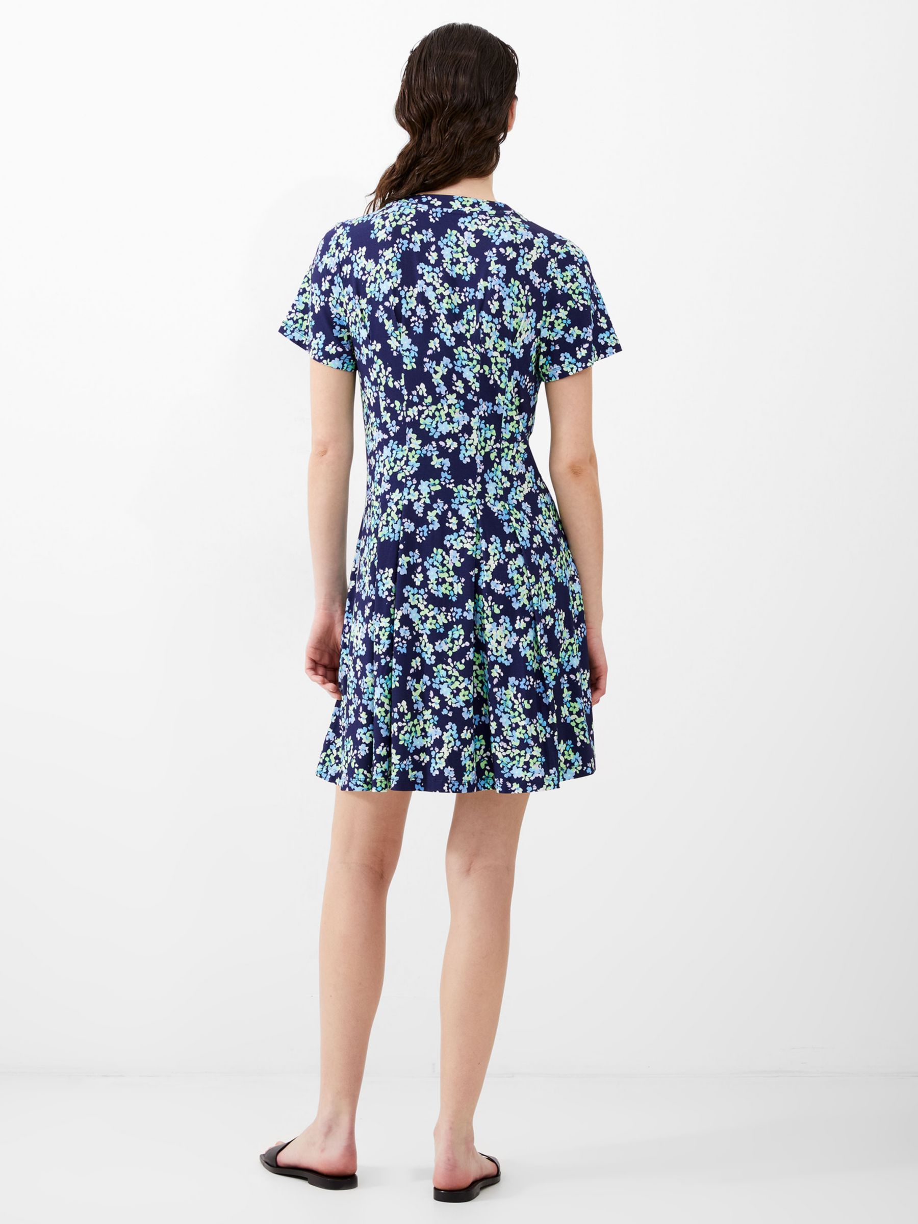 French Connection Benedetta Meadow Dress, Midnight Blue, XS